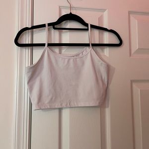 White crop top tank